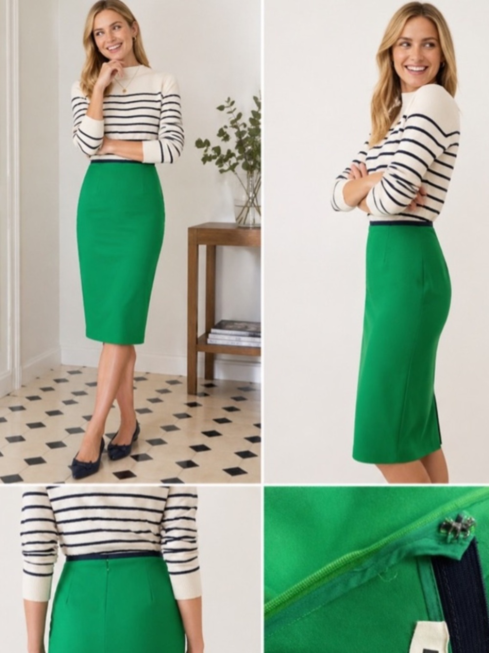 Boden Richmond Emerald Pencil Skirt